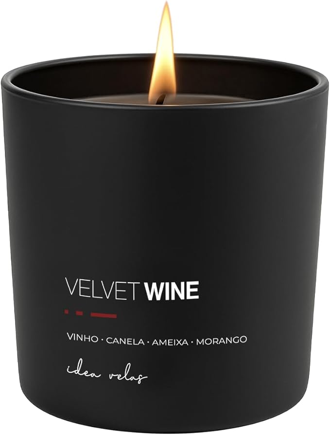 Vela aromática perfumada VELVET WINE, IDEA VELAS 210g, cera vegetal